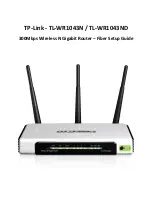 Предварительный просмотр 1 страницы TP-Link TL-WR1043N Fiber Setup Manual