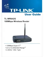 TP-Link TL-WR642G - Wireless Router User Manual preview