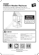 Preview for 1 page of TP Toys TP415P Instructions For Assembly, Maintenance And Safe Use