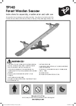 Preview for 1 page of TP Forest Wooden Seesaw TP140 Instructions For Assembly, Maintenance And Safe Use