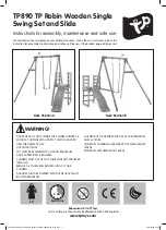 TP Robin Wooden Single Swing Set and Slide Instructions For Assembly, Maintenance And Safe Use preview