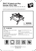 TP Splash and Play Wooden Picnic Table TP617 Instructions For Assembly, Maintenance And Safe Use preview