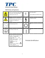 Preview for 3 page of TPC L700 Lucent Dental Light Operation And Service Manual