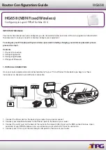 Preview for 1 page of TPG HG658 Configuration Manual