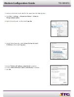 Preview for 2 page of TPG TD-W9970 Configuration Manual