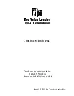 Preview for 8 page of TPI 720B User m Manual