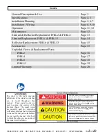 Preview for 2 page of TPI Fostoria FHK Series Manual