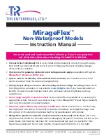 Preview for 1 page of TPR MirageFlex Instruction Manual