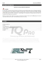 Preview for 2 page of TQ Pro PROTRJA20T Owner'S Manual