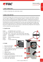 Preview for 3 page of TQC Super Pig III SP1100 User Manual