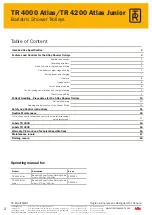 Preview for 2 page of TR Equipment TR 4000 Atlas Operating Manual