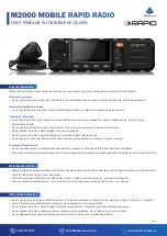 Preview for 1 page of TR Telecom RAPID M200 User Manual & Installation Manual