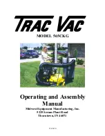 Предварительный просмотр 1 страницы Trac Vac 565CKG Operating And Assembly Manual