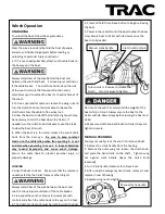 Preview for 6 page of TRAC Day Runner Operating Instructions Manual