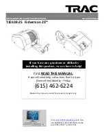 Preview for 1 page of TRAC Fisherman 25 Installation And Operating Instructions Manual