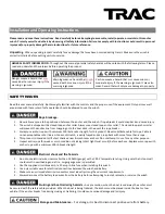 Preview for 2 page of TRAC Fisherman 25 Installation And Operating Instructions Manual