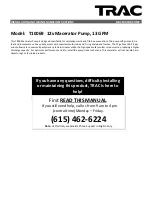 Preview for 1 page of TRAC T10069 Installation And Maintenance Instructions