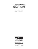 Trace Acoustic TA40CR Operating Instructions Manual preview