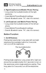 Preview for 12 page of Tracer T4 TWS BT Instructions For Use Manual