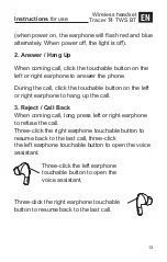 Preview for 13 page of Tracer T4 TWS BT Instructions For Use Manual