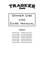 Tracker Safe TS08-ESR-GRY Owner User And Care Manual preview