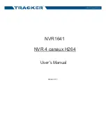 Preview for 1 page of Tracker NVR1641 User Manual