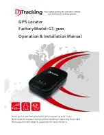 Preview for 1 page of Tracking GT?3100 Operation & Installation Manual