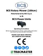 Preview for 1 page of Tracmaster BCS 100cm Operating Instructions Manual