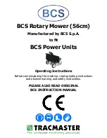 Tracmaster BCS 56cm Rotary Mower Operating Instructions Manual preview