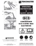 Tracmaster BCS 630WS MAX Operating Instructions preview