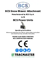 Tracmaster BCS Snow Blower Operating Instructions Manual preview