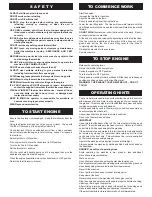 Preview for 2 page of Tracmaster CAMON LA20 Operating Instructions & Safety Notes