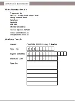 Preview for 2 page of Tracmaster Camon SG30 Original Instruction Manual