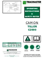 Tracmaster TILLER C2000 Operating Instructions preview