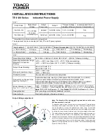 Предварительный просмотр 1 страницы TRACO POWER TEX 120-112 Installation Instructions