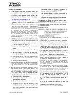 Предварительный просмотр 2 страницы TRACO POWER TEX 120-112 Installation Instructions