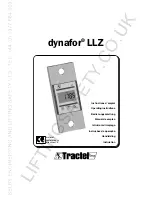 Tractel dynafor LLZ Operating Instructions Manual предпросмотр