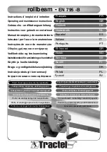 Tractel Rollbeam Operating And Maintenance Instructions Manual preview