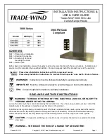 Preview for 3 page of Trade-wind 3000 Slim Line Series Installation Instructions & Use & Care Manual