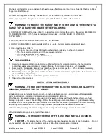 Preview for 2 page of Trade-wind PMB02 Installation Instructions & Use & Care Manual