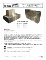 Preview for 1 page of Trade-wind T7200 Series Installation Instructions & Use & Care Manual