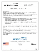 Preview for 7 page of Trade-wind T7200 Series Installation Instructions & Use & Care Manual