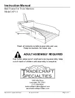 Tradecraft Specialties AP-11 Instruction Manual предпросмотр