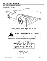 Preview for 1 page of Tradecraft Specialties CHVCAR-5 Instruction Manual