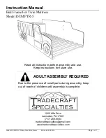 Preview for 1 page of Tradecraft Specialties DUMPTR-5 Instruction Manual