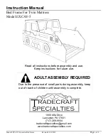 Предварительный просмотр 1 страницы Tradecraft Specialties EXCAV-5 Instruction Manual