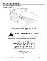 Предварительный просмотр 1 страницы Tradecraft Specialties EXCAV-6 Instruction Manual