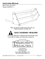 Tradecraft Specialties LMSHLF-1 Instruction Manual предпросмотр