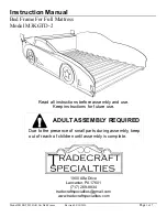 Preview for 1 page of Tradecraft Specialties M3KGTD-2 Instruction Manual