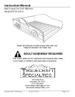 Предварительный просмотр 1 страницы Tradecraft Specialties PNYCAR-4 Instruction Manual